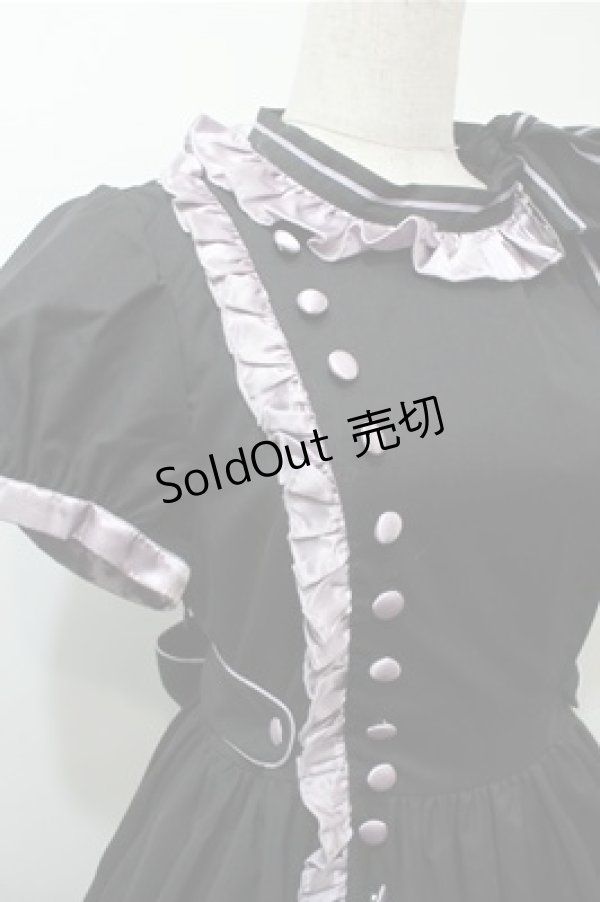 画像3: 仲夏物語（海外ロリータブランド） / Instinctive Switch ナースワンピースセット  黒ｘラベンダー S-25-10-17-052-EL-OP-HR-ZS (3)