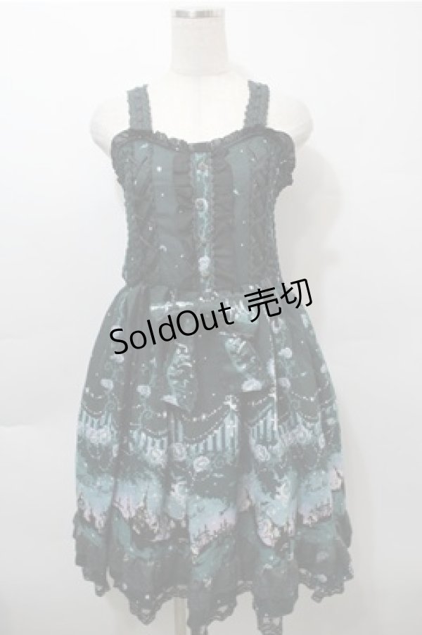 画像1: axes femme POETIQUE / スウィートハロウィンジャンパースカート  グリーン S-25-10-17-055-AX-OP-HR-ZS (1)