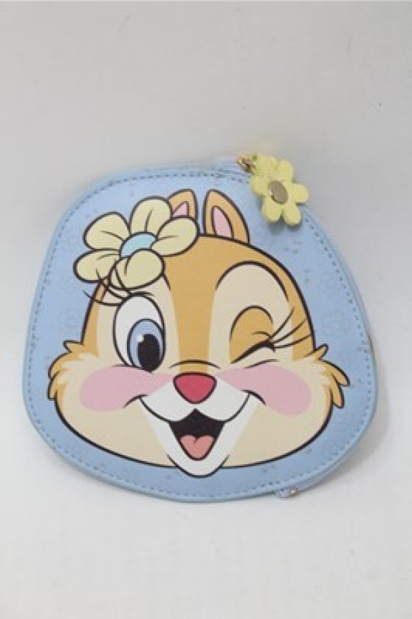 画像1: Maison de FLEUR / クラリスポーチ  サックス S-25-10-17-008-LO-BG-HR-ZS (1)