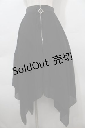 画像: NieR Clothing / チュールイレヘムスカート  黒 S-25-10-17-064-PU-SK-HR-ZS