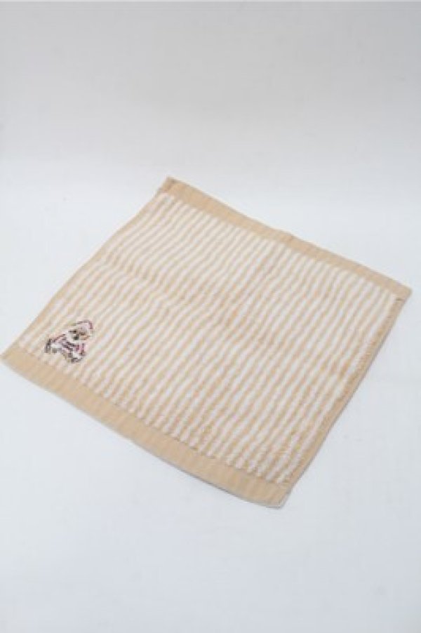 画像2: PINK HOUSE / サンタくま刺 ハンカチ  ベージュ S-25-10-17-004-LO-ZA-HR-ZS (2)