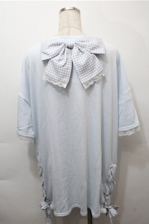 画像2: NOEMIE / ねむねむくまスピンドル裏毛チュニック  サックス S-25-10-17-036-LO-TO-HR-ZS (2)