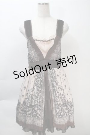 画像: axes femme / バラプリントシフォンワンピース  ベージュ S-25-10-20-031-AX-BL-HR-ZS