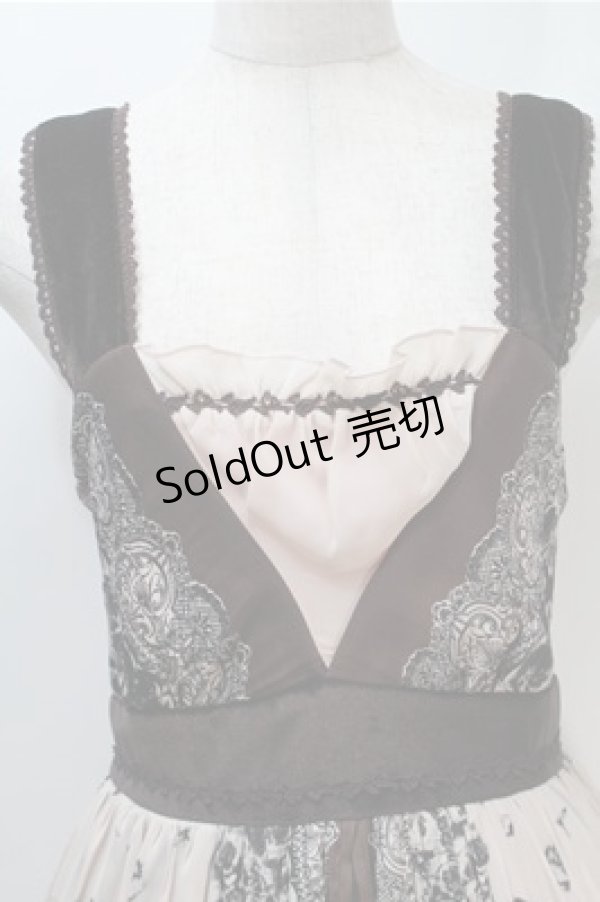 画像3: axes femme / バラプリントシフォンワンピース  ベージュ S-25-10-20-031-AX-BL-HR-ZS (3)