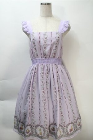 画像: axes femme POETIQUE / うさぎ柄シフォンワンピース  ラベンダー S-25-10-20-037-AX-OP-HR-ZS