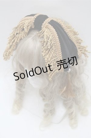 画像: Luxmira / 緞帳リボンカチューシャ”Ouverture”  黒 S-25-10-20-005-LO-AC-HR-ZS