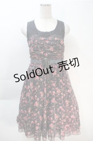 画像: axes femme NOSTALGIE / 花柄ワンピース  黒 S-25-10-20-043-AX-OP-HR-ZS