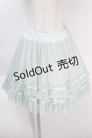 画像: axes femme / リボン柄チュールスカート  ミント S-25-10-20-048-AX-SK-HR-ZS