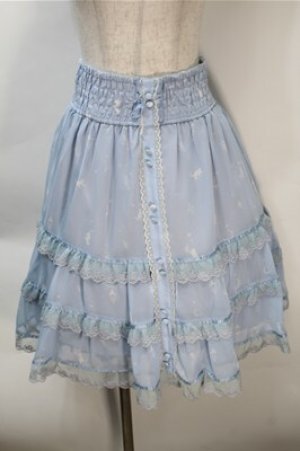 画像: axes femme / ムーンキャットティアードスカート  サックス S-25-10-20-051-AX-SK-HR-ZS