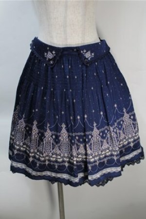 画像: axes femme / イルミネーション柄スカート  紺 S-25-10-20-052-AX-SK-HR-ZS