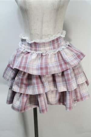 画像: Ank Rouge / チェックキュロット  ピンク S-25-10-20-054-CA-PA-AS-ZS