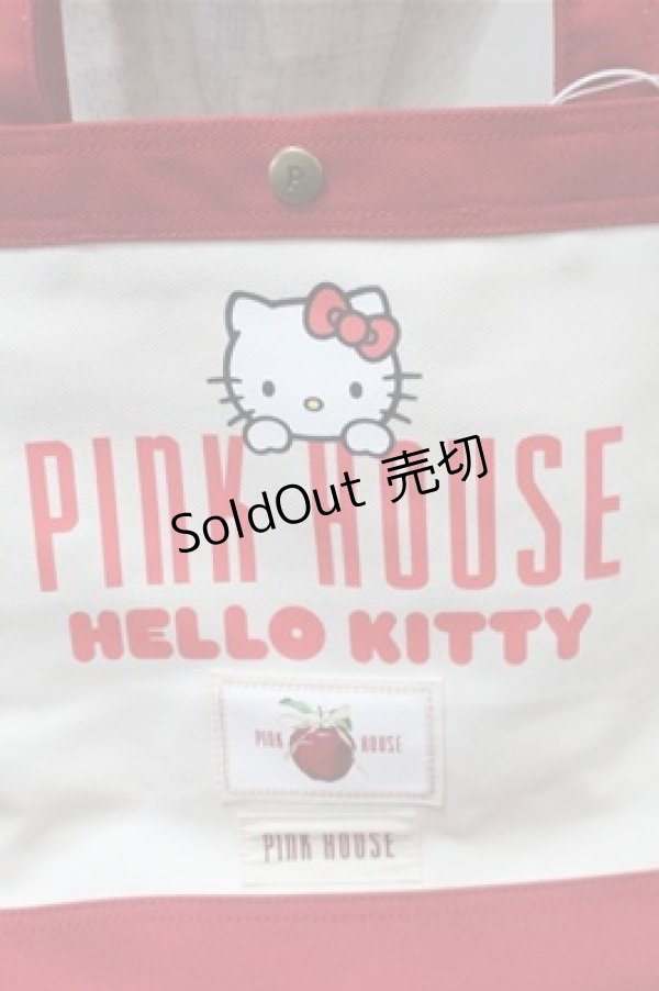 画像4: PINK HOUSE / ハローキティー トートバッグ  赤ｘオフ S-25-10-20-008-LO-TO-HR-ZS (4)