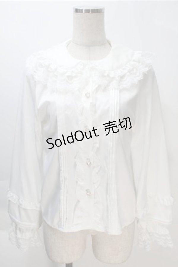 画像1: LOLITA / レース襟ブラウス  白 S-25-10-20-011-LO-TO-HR-ZS (1)