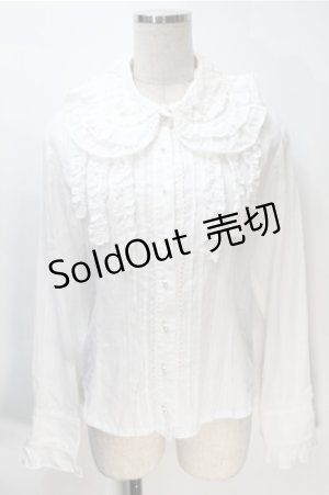 画像: CHOCOCHIP COOKIE / フリルブラウス  白 S-25-10-20-012-LO-BL-HR-ZS