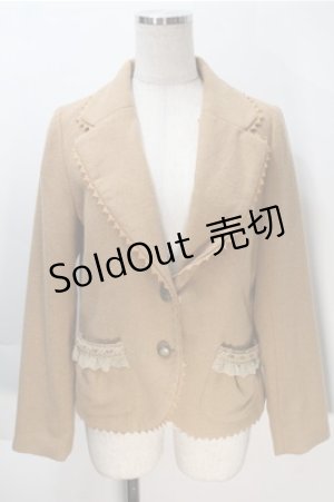 画像: axes femme / ファー襟ジャケット  ブラウン S-25-10-20-014-AX-CO-HR-ZS