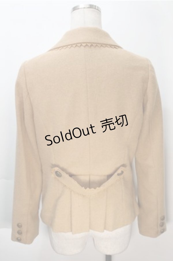 画像2: axes femme / ファー襟ジャケット  ブラウン S-25-10-20-014-AX-CO-HR-ZS (2)