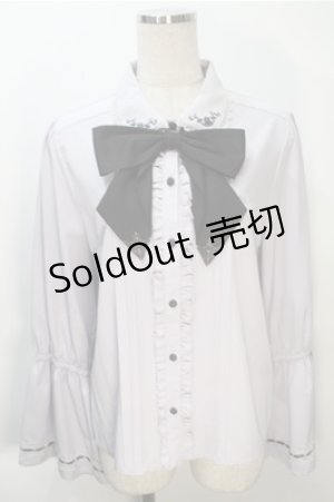 画像: axes femme / リボン付きブラウス  ラベンダー S-25-10-20-016-AX-BL-HR-ZS