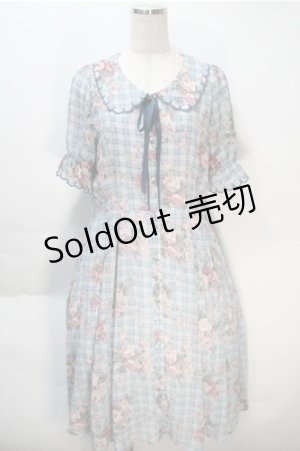 画像: axes femme / 花柄フェミニンワンピース  サックス S-25-10-20-020-AX-OP-HR-ZS