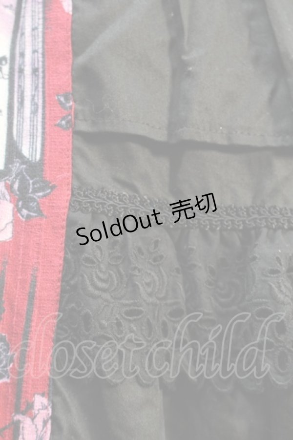 画像3: ALICE and the PIRATES / Vampire Prelude柄ワンピース  エンジｘ黒 S-25-10-21-031-PA-OP-AS-ZS (3)