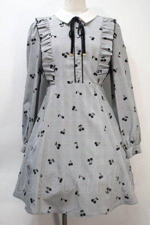 画像: Ank Rouge / チェリーフロッキーワンピース  グレー S-25-10-21-037-CA-OP-HR-ZS