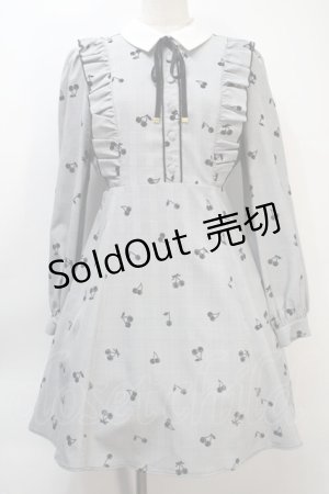 画像: Ank Rouge / チェリーフロッキーワンピース  グレー S-25-10-21-037-CA-OP-HR-ZS