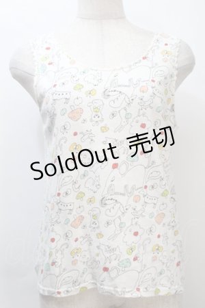 画像: Franche Lippee / 総柄カットソー  オフ S-25-10-21-005-LO-TO-AS-ZS
