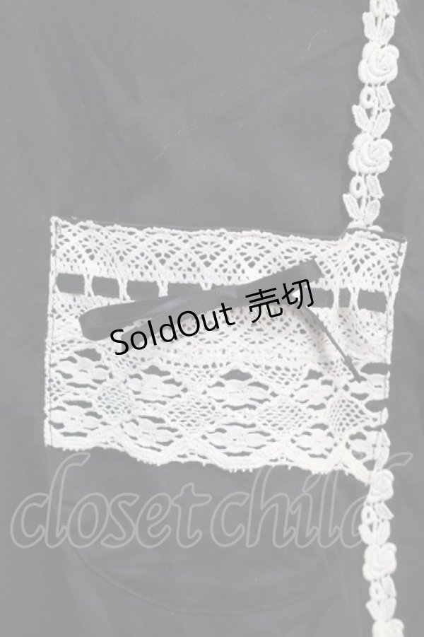 画像4: BABY,THE STARS SHINE BRIGHT / 裾スカラップジャンパースカート  黒ｘ白 S-25-10-21-041-BA-OP-HR-ZS (4)