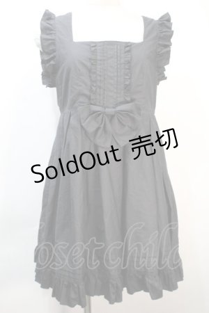 画像: metamorphose / ハイウエストピンタックエプロン  黒 S-25-10-21-042-ME-OP-AS-ZS