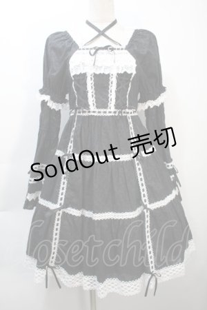 画像: BABY,THE STARS SHINE BRIGHT / はわせドールワンピース&ヘッドドレスセット  黒 S-25-10-21-043-BA-OP-AS-ZS