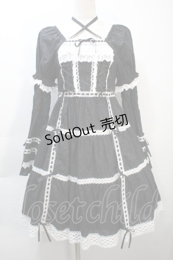 画像1: BABY,THE STARS SHINE BRIGHT / はわせドールワンピース&ヘッドドレスセット  黒 S-25-10-21-043-BA-OP-AS-ZS (1)