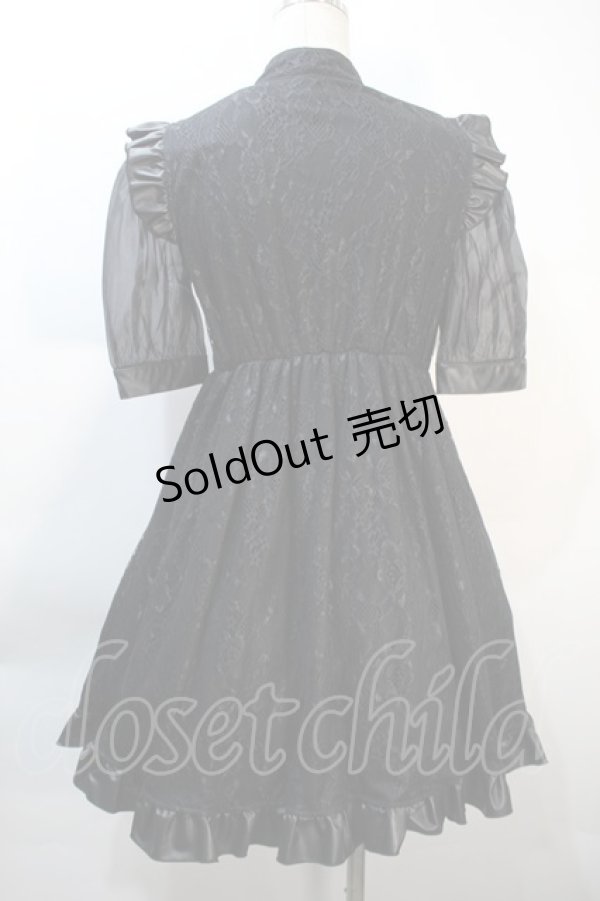 画像2: Ank Rouge / ハートあきレースチャイナワンピース  黒 S-25-10-21-047-CA-OP-HR-ZS (2)