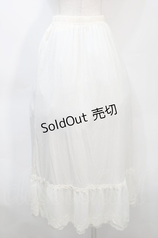 画像2: axes femme / 薔薇レースロングペチスカート  アイボリー S-25-10-21-052-AX-SK-HR-ZS (2)