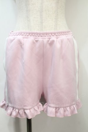 画像: DearMyLove / ジャージフリルショートパンツ  ピンク S-25-10-21-056-EL-PA-AS-ZS