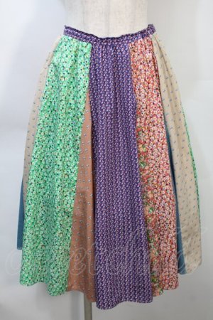 画像: Franche Lippee / パッチワークスカート  マルチ S-25-10-21-058-LO-SK-AS-ZS