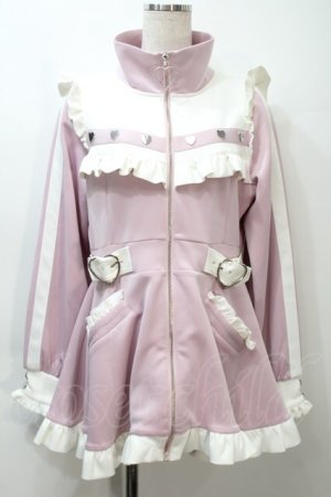 画像: DearMyLove / フリルたっぷりメイドジャージワンピース  ピンク S-25-10-21-015-EL-OP-AS-ZS