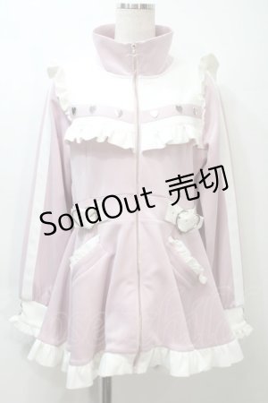 画像: DearMyLove / フリルたっぷりメイドジャージワンピース  ピンク S-25-10-21-015-EL-OP-AS-ZS