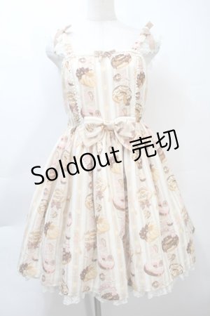 画像: Angelic Pretty / Melty Creamドーナツラウンドジャンパースカート  ベージュ S-25-10-21-020-AP-OP-AS-ZS