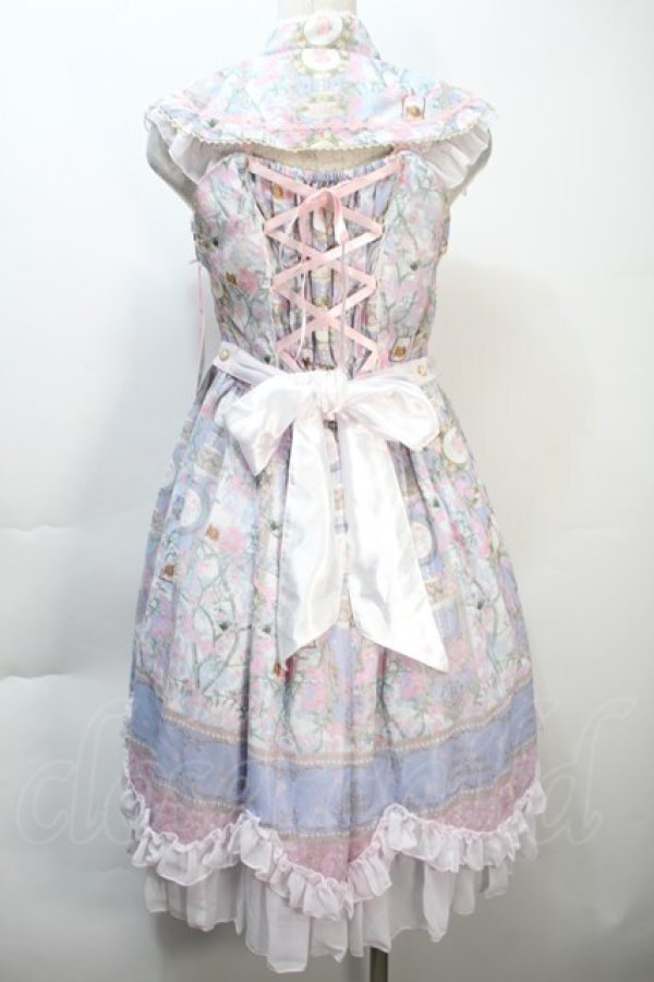 画像2: BABY,THE STARS SHINE BRIGHT / SA・KU・RA色のTea Time柄Orientalカラーワンピース  サックス S-25-10-21-023-BA-OP-AS-ZS (2)