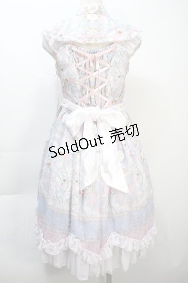 画像2: BABY,THE STARS SHINE BRIGHT / SA・KU・RA色のTea Time柄Orientalカラーワンピース  サックス S-25-10-21-023-BA-OP-AS-ZS (2)