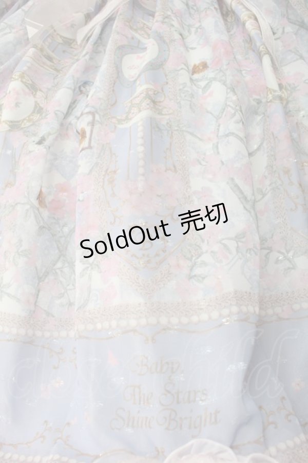 画像5: BABY,THE STARS SHINE BRIGHT / SA・KU・RA色のTea Time柄Orientalカラーワンピース  サックス S-25-10-21-023-BA-OP-AS-ZS (5)