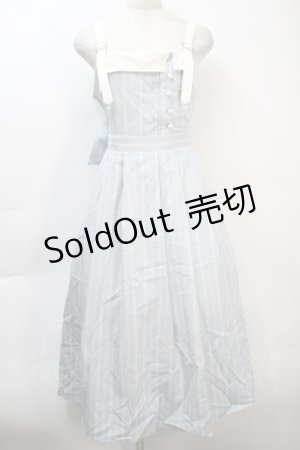 画像: axes femme / 蝶刺繍ストライプワンピース  ミント S-25-10-21-026-AX-OP-HR-ZS