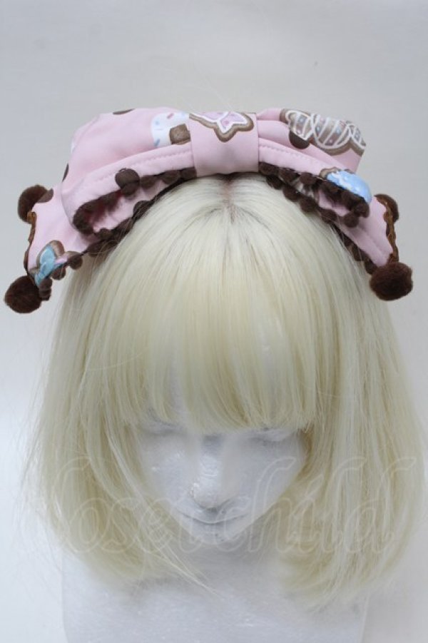 画像2: Angelic Pretty / なかよしジンジャークッキーカチューシャ  ピンク S-25-10-23-007-AP-AC-HR-ZS (2)