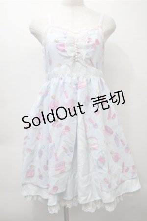 画像: Angelic Pretty / Dreamy Girlハイウエストジャンパースカート  サックス S-25-10-23-1035-AP-OP-HR-ZS