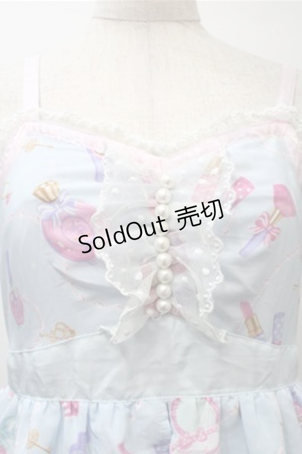 画像3: Angelic Pretty / Dreamy Girlハイウエストジャンパースカート  サックス S-25-10-23-1035-AP-OP-HR-ZS (3)