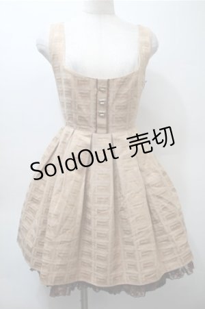 画像: Angelic Pretty / Royal Chocolateラウンドジャンパースカート  ベージュ S-25-10-23-1036-AP-OP-AS-ZS