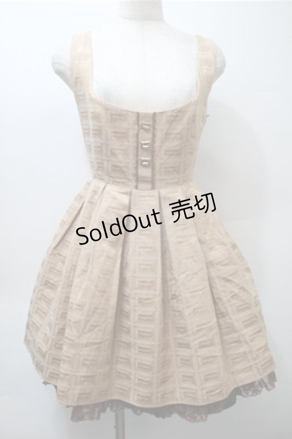 画像1: Angelic Pretty / Royal Chocolateラウンドジャンパースカート  ベージュ S-25-10-23-1036-AP-OP-AS-ZS (1)