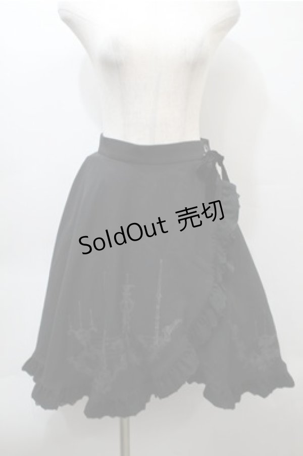 画像1: Moi-meme-Moitie / 燭台プリントスカート  黒 S-25-10-23-1037-MO-SK-AS-ZS (1)