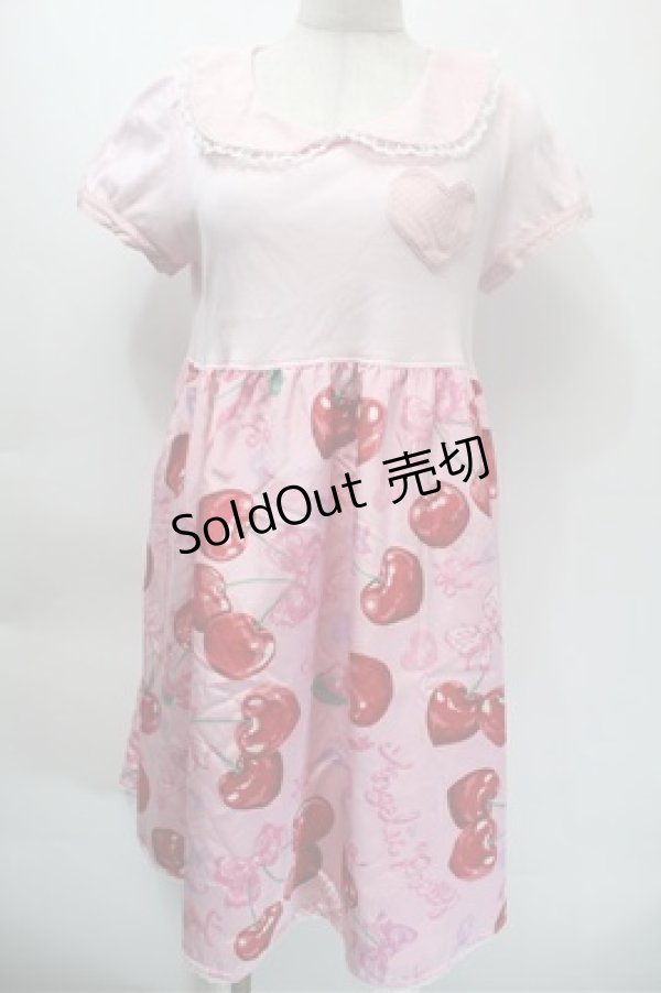 画像1: Angelic Pretty / Wrapping Cherryカットワンピース  ピンク S-25-10-23-1006-AP-OP-HR-ZS (1)