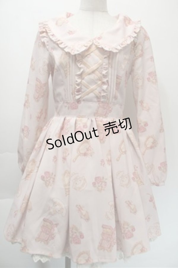 画像1: LIZ LISA / マイメロディ・マイスウィートピアノコラボ コスメ柄Sweetワンピース  ピンク S-25-10-23-1011-LO-OP-HR-ZS (1)