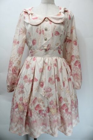 画像: LIZ LISA / いちごローズワンピース  ピンク S-25-10-23-1012-LO-OP-AS-ZS